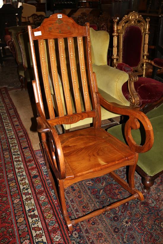 Hardwood rocking chair